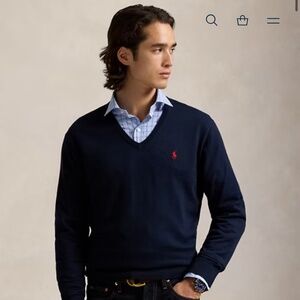 Polo Ralph Lauren Men’s Cotton V-Neck Sweater